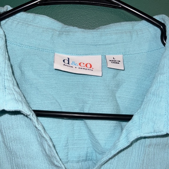 Denim & Co. Snap Button Down Shirt - Picture 6 of 6